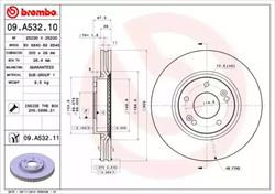 Диск гальмівний Brembo 09A53210