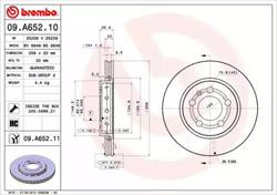 Диск гальмівний Brembo 09A65211