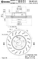 Диск гальмівний Brembo 09A61351