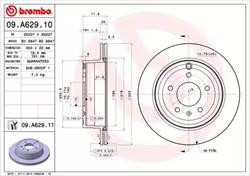 Диск гальмівний Brembo 09A62910