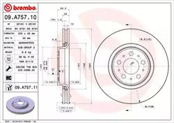 Диск гальмівний Brembo 09A75711