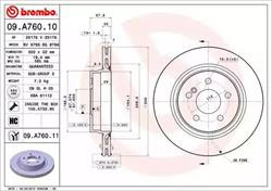 Диск гальмівний Brembo 09A76011