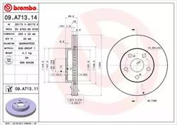 Диск гальмівний Brembo 09A71311