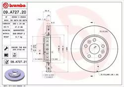 Диск гальмівний Brembo 09A72721