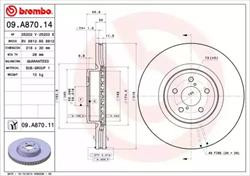 Диск гальмівний Brembo 09A87014