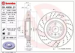 Диск гальмівний Brembo 09A95821