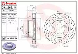 Диск гальмівний Brembo 09A9661X