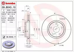 Диск гальмівний Brembo 09B04310