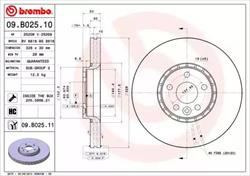 Диск гальмівний Brembo 09B02511