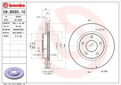 Диск гальмівний Brembo 09B56510