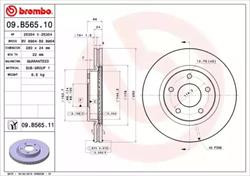 Диск гальмівний Brembo 09B56511