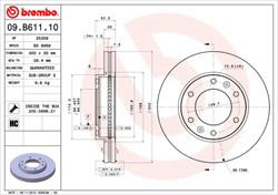 Диск гальмівний Brembo 09B61110