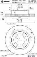 Диск гальмівний Brembo 09B62710