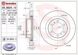 Диск гальмівний Brembo 09B63411