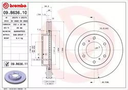 Диск гальмівний Brembo 09B63611