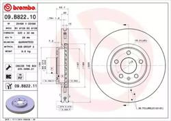 Диск гальмівний Brembo 09B82211