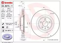 Диски гальмівні Brembo 09B97011