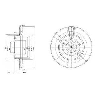 Диск гальмівний Delphi BG2425C