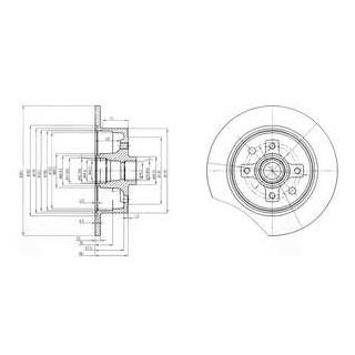 Диск гальмівний Delphi BG2571