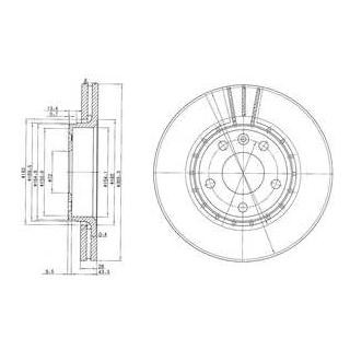 Диск гальмівний Delphi BG3768