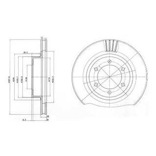 Диск гальмівний Delphi BG4052