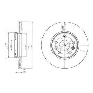 Диск гальмівний Delphi BG4317C