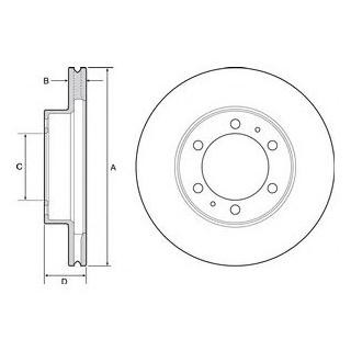 Диск гальмівний Delphi BG4557