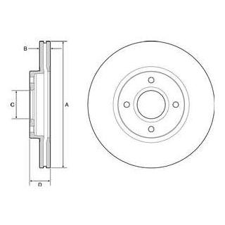 Диск гальмівний Delphi BG4569