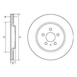 Диск гальмівний Delphi BG4643C