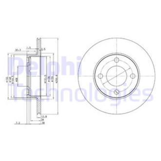 Диск гальмівний Delphi BG2215