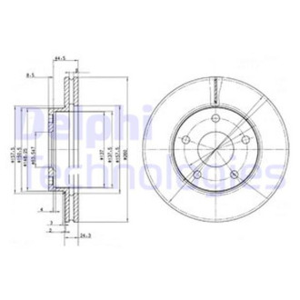 Диск гальмівний Delphi BG2346