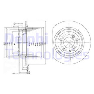 Диск гальмівний Delphi BG2431