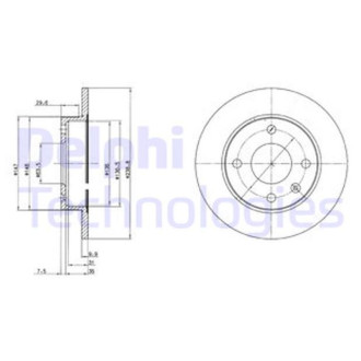 Диск гальмівний Delphi BG2439