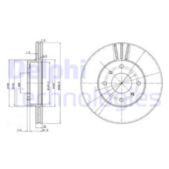 Диск гальмівний Delphi BG2567