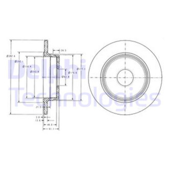 Диск гальмівний Delphi BG2510