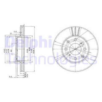 Диск гальмівний Delphi BG2673