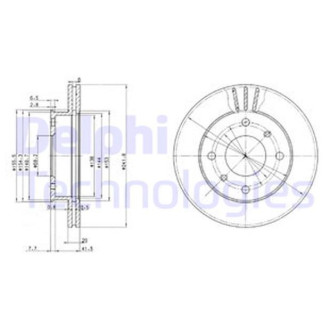 Диск гальмівний Delphi BG2632