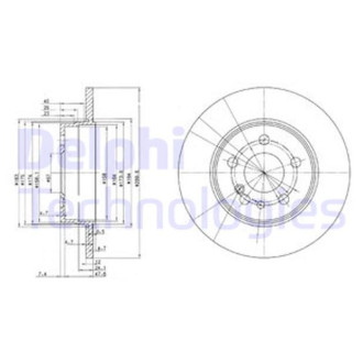 Диск гальмівний Delphi BG2738