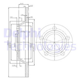 Диск гальмівний Delphi BG2987