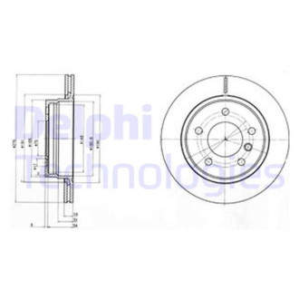 Диск гальмівний Delphi BG3041