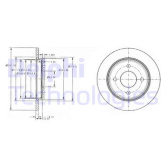 Диск гальмівний Delphi BG3054C