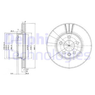 Диск гальмівний Delphi BG3025