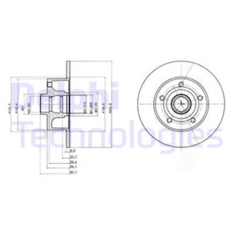 Диск гальмівний Delphi BG3030