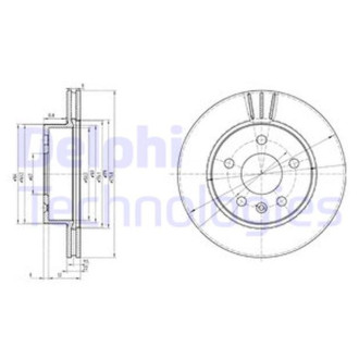 Диск гальмівний Delphi BG3296