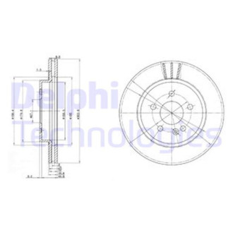 Диск гальмівний Delphi BG3397