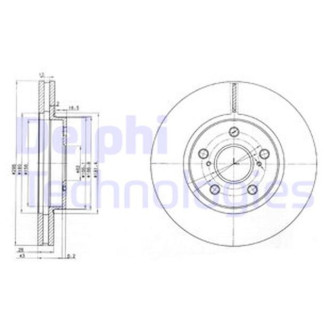 Диск гальмівний Delphi BG3735