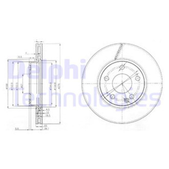 Диск гальмівний Delphi BG3845C