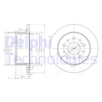 Диск гальмівний Delphi BG3853