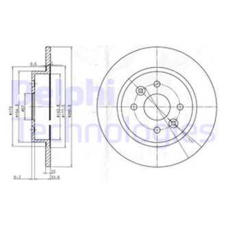 Диск гальмівний Delphi BG3804