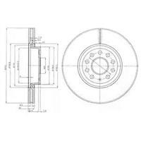 Диск гальмівний Delphi BG3953C